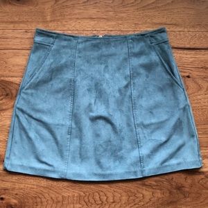 Pacsun Kendall & Kylie Green Suede Skirt Size S